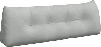 Zdjęcie produktu dla vidaXL Poduszka na plecy jasnoszara 140 x 24 x 50 cm aksamitna