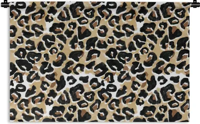 Produktbild von MuchoWow® Wandteppich Wandbehang Panther Druck - Aquarell - Braun 90x60 cm Tapisserie Dekoration Wandtuch - Wandskulpturen - Bildteppich