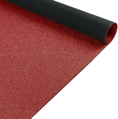 Produktbild von Primaflor Eventteppich GLIMMER - Rot - 2,00m x 3,50m - Meterware - Schwer Entflammbarer Messeteppich, Rutschfester Hochzeichtsläufer, Läufer für Hochzeiten mit Glitzereffekt