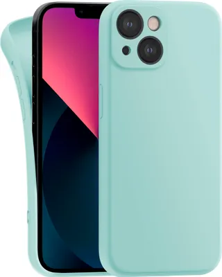 Produktbild von Hülle für Apple iPhone 13 Mini - Handyhülle mit Kameraschutz Cover aus Silikon in Mintgrün