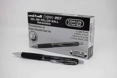 Image de Mitsubishi 142299 Mitsubishi Roller à gel UNI UB SIGNO UMN-207 0,4mm noir 12pc