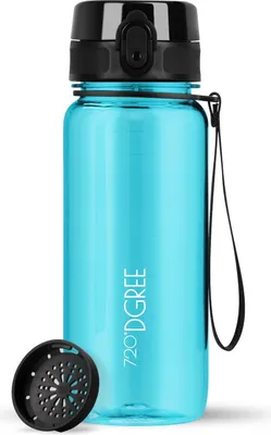 Image de Gourde uberBottle crystalClear avec filtre, 650 ml / Bleu ciel / 720°