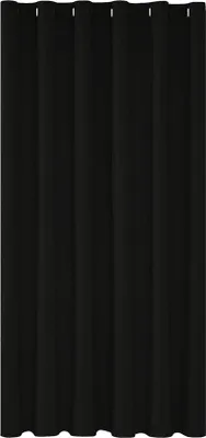 Productafbeelding van Gordijnen Verduisterend met Ringen, Zwart, Gordijnpaneel met Grommets voor Slaapkamer, Woonkamer, Kant en Klaar, 200x270 cm (B x H), 1 stuk
