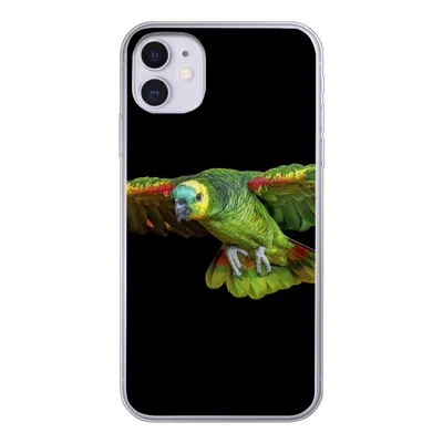Produktbild von MuchoWow® Handyhülle Schutzhülle Hülle für iPhone 11 Papagei - Vogel - Federn Silikon Softcase Handy Hülle - Handytasche