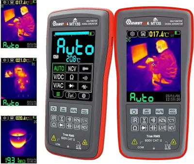 Produktbild von 2-in-1 Wärmebildkamera Multimeter 10000 Counts Touchscreen IR-Wärmebildkamera Multimeter, Rot