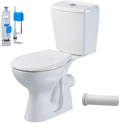 Productafbeelding van Staande Toilet - Bidet Toilet - Hygiënisch Reinigen - Geïntegreerde Taharet - 71 cm - Wit