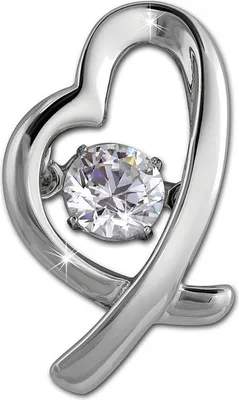 Image de SilberDream Colliers pendentif zirconium 925 argent coeur DSH102W