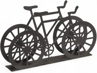 Produktbild von Serviettenhalter in Fahrradform aus Metall, Schwarz, 19 x 3 x 9,5 cm – Vintage-Dekoration für Küche und Tisch
