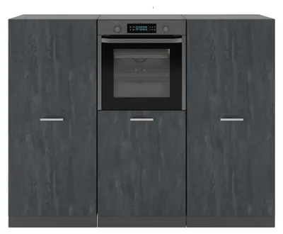Produktbild von Küchenblock Vicco R-Line Schwarz Beton/Anthrazit 180 cm ohne Arbeitsplatte, Model 53284