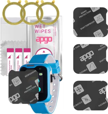 Produktbild von apgo 3 Stück Schutzglas, Matt, kompatibel mit Garett Kids Sweet  Smartwatch, Hybrid 8H, Ersatz für Hartglas, Displayschutzglas, Bildschirmschutz, Displayschutz, kratzfest