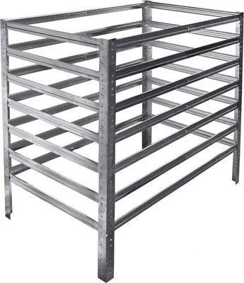 Produktbild von shelfplaza HOME 100x110x100 cm Komposter in verzinkt mit 1100 Liter Volumen