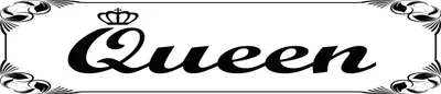 Produktbild von vianmo Blechschild 10x46 cm Queen