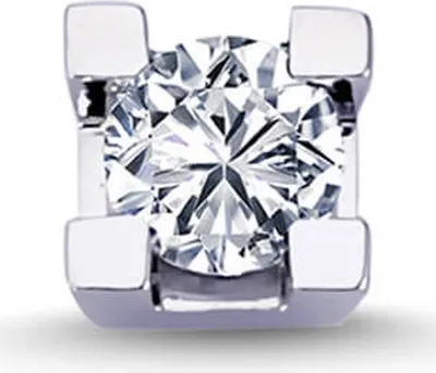 Produktbild von 0,13 Carat Herren Diamant Solitär EinStein Ohrringe 14 Karat Weißgold