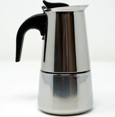 Produktbild von Espressokocher aus Edelstahl mit Kunststoffgriff