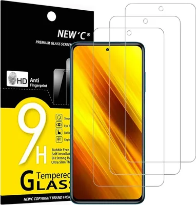 Produktbild von Panzer Schutz Glas Xiaomi Poco X3 Pro 3 Stück 9H Härte Transparent