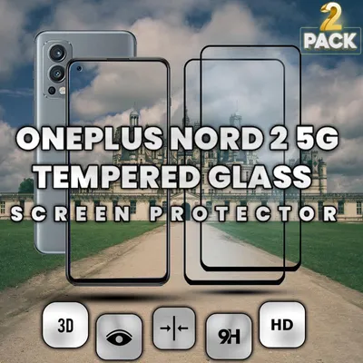 Zdjęcie produktu dla 2-pak OnePlus Nord 2 5G Szkło ochronne na ekran - Szkło hartowane 9H - Super jakość 3D