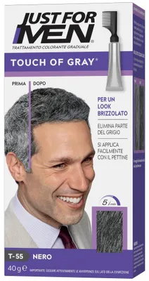 Imagen del producto de Just For Men, Tinte para el cabello, Color , T-55, Para hombres, 40 g, Tubo, Contiene amoniaco