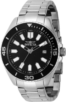 Produktbild von Invicta Pro Diver 46316 Herrenhorloge - Quartz Uhrwerk - Edelstahl mit Schwarzer Zifferblatt - 43 mm