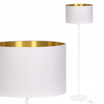 Produktbild von Cerlux Stehleuchte Metall Weiß-Gold 35 cm Lampenschirm