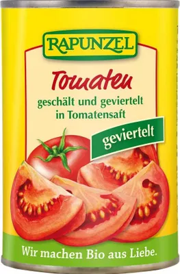 Image de Rapunzel - Tomates coupées en quatre - 400g