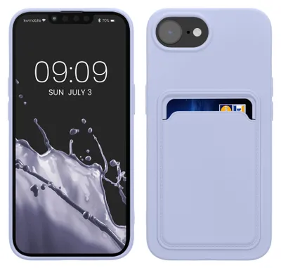 Produktbild von kwmobile Handyhülle für Apple iPhone 17e / iPhone 16e Hülle mit Kartenfach - TPU Case - Kabelloses Laden - Schutzhülle Cover in Lavendel