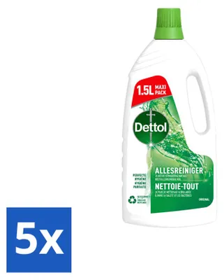 Produktbild von 5 x Dettol Original Allesreiniger - 1,5 l - Vorteilspackung - 5 Stücke