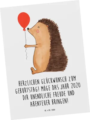 Produktbild von Mr. & Mrs. Panda Postkarte 2020 Geburtstag Freude - Weiß - Geschenk, Postkarten, bildkarte, Geburtstagsgeschenk, Grußkarte, Ansichtskarten, Happy Birthday, Ansichtskarte