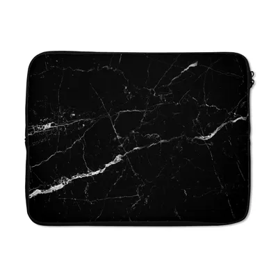 Produktbild von MuchoWow® Laptop Hülle 15 Zoll Marmor - Schwarz - Marmoroptik - Weiß - Luxus - Stein Laptoptasche - Laptoptasche - Sleeve - Rundum-Schutz - Reisen zubehör