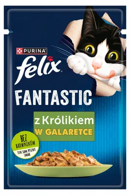 Immagine prodotto di Purina Felix Fantastic cibo umido per gatti con coniglio 85 g