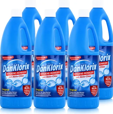 Produktbild von DanKlorix Hygiene-Reiniger 1,5L - Mit Aktiv-Chlor (6er Pack)