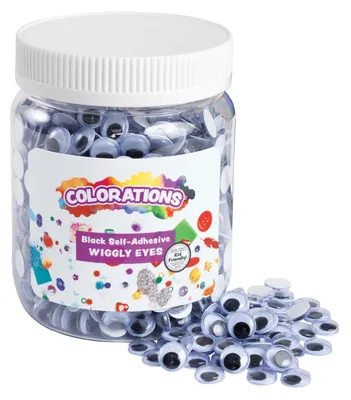 Obrázek produktu pro Colorations - Černé samolepicí pohyblivé oči, 1000 ks.