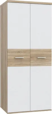 Produktbild von Furniture24 Kleiderschrank Winnie WNS92, 2 Türiger Drehtürenschrank, Schrank mit 5 Einlegeboden und 2 Kleiderstangen