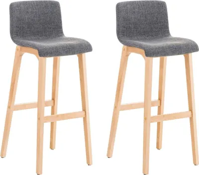 Image de lot de 2 tabourets de bar modernes - Tabouret de bar - Confort ergonomique