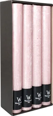 Produktbild von Stabkerzen aus Paraffin, Rosé, Marble Rustik, Wiedemann, 280/35 mm, Brenndauer ca. 30h, 8 Stück