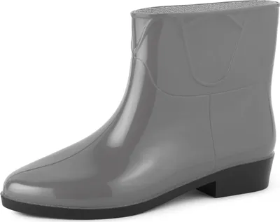 Image de Bottes courtes en caoutchouc pour femmes Ladeheid LAZT201801 (Gris, 38 UE)