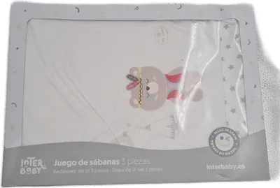 Produktbild von Interbaby Minibetttuch Babywäsche Textilien 04197 18 Tipi Oso Weiß Grau Uni