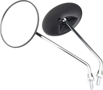 Produktbild von Spiegel Set M8 rund 120mm schwarz/silber für Simson S50 S51 S53 S70 S83 SR50 SR80 KR51/2