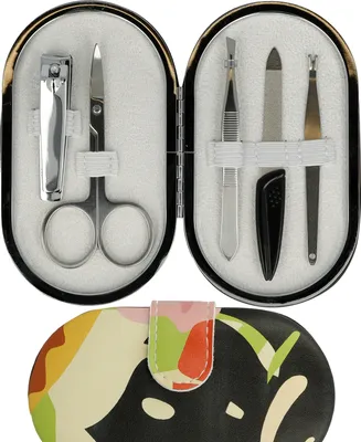 Produktbild von Nageletui 5 teilig Nagelset Maniküre Nagelschere Knipser Feile Pinzette Reise