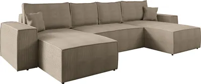 Produktbild von MIRJAN24 Wohnlandschaft Malaga U Cord mit Schlaffunktion und Bettkasten, Polstercouch, Stilvoll Polstersofa vom Hersteller (Farbe: Poso 02)
