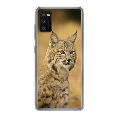 Produktbild von MuchoWow® Handyhülle Schutzhülle Hülle für Samsung Galaxy A41 Luchs - Braun - Gras Silikon Softcase Handy Hülle - Mobiltelefon