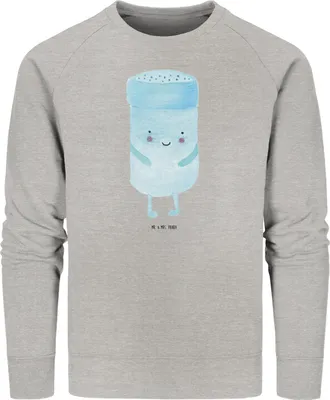 Produktbild von Mr. & Mrs. Panda Baumwoll Pullover Beste Freunde Salz Größe XXL - Heather Grey - Geschenk, Sweatshirt, Fehlende Keywords, Sweater, Lustige Sprüche, Pulli
