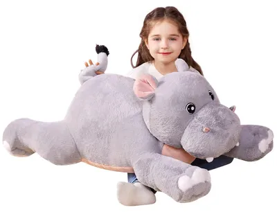 Produktbild von Großes Nilpferd Kuscheltier 78cm Plüschtier für Kinder