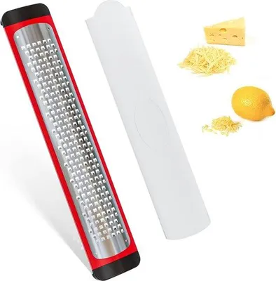 Image de Râpe de cuisine en acier inoxydable rouge