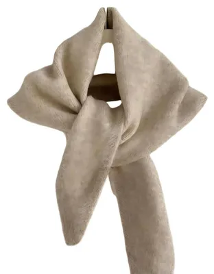 Obrázok produktu pre Šál dámsky, vlnený, pletený, vzor "Reiskorn", jednofarebný, 110x38 cm, farba: camel