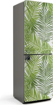 Obrázok produktu pre Listy tropických rastlín - Magnetický kryt chladničky - Magnetická dekoratívna fólia do kuchyne - Magnetka na chladničku - Samolepiaca magnetická tabuľa - Magnetická fólia na dvere chladničky - 60x190 cm