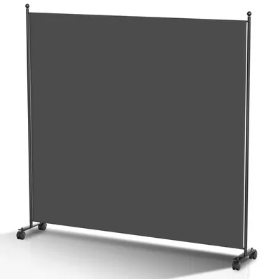 Productafbeelding van Famanu – Ruimteverdelers op wielen, inklapbare scheidingswand, 1-delig, 187 x 181 x 30 cm, privacy scherm voor kantoor en balkon