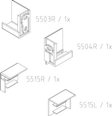 Produktbild von Kermi 2535871 EBNI011 Set Wandwinkel