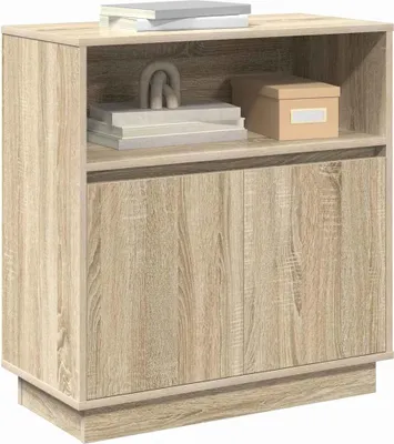 Zdjęcie produktu dla vidaXL Kredens LED dąb sonoma 71 x 34,5 x 75 cm materiał drewnopochodny