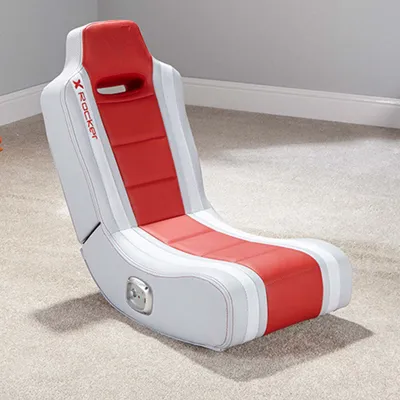 Image de X Rocker Shadow 2.0, Fauteuil de jeu pour console, Assise rembourrée, Dossier rembourré, Polyvalent, Rouge, Blanc, Simili cuir, Polyuréthane