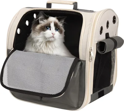 Produktbild von Belle Vous Haustierrucksack - Hunderucksack - Rucksack Hund - Katzenrucksack - Atmungsaktiver Rucksack für Katze oder Hunde - Für Spaziergänge,